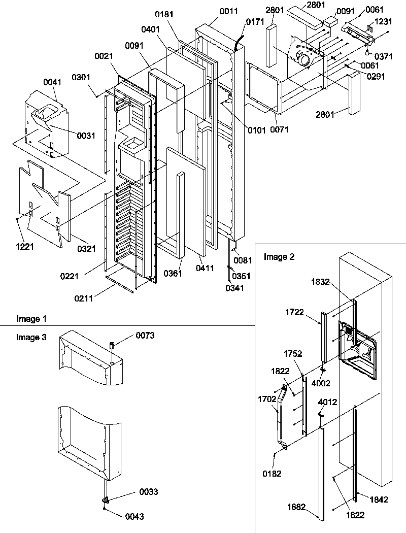 Amana SCD22TBL-P1303515WL freezer door diagram
