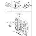 Amana SCD25TW-P1303516WW shelf, crisper assemblies & toe grill diagram