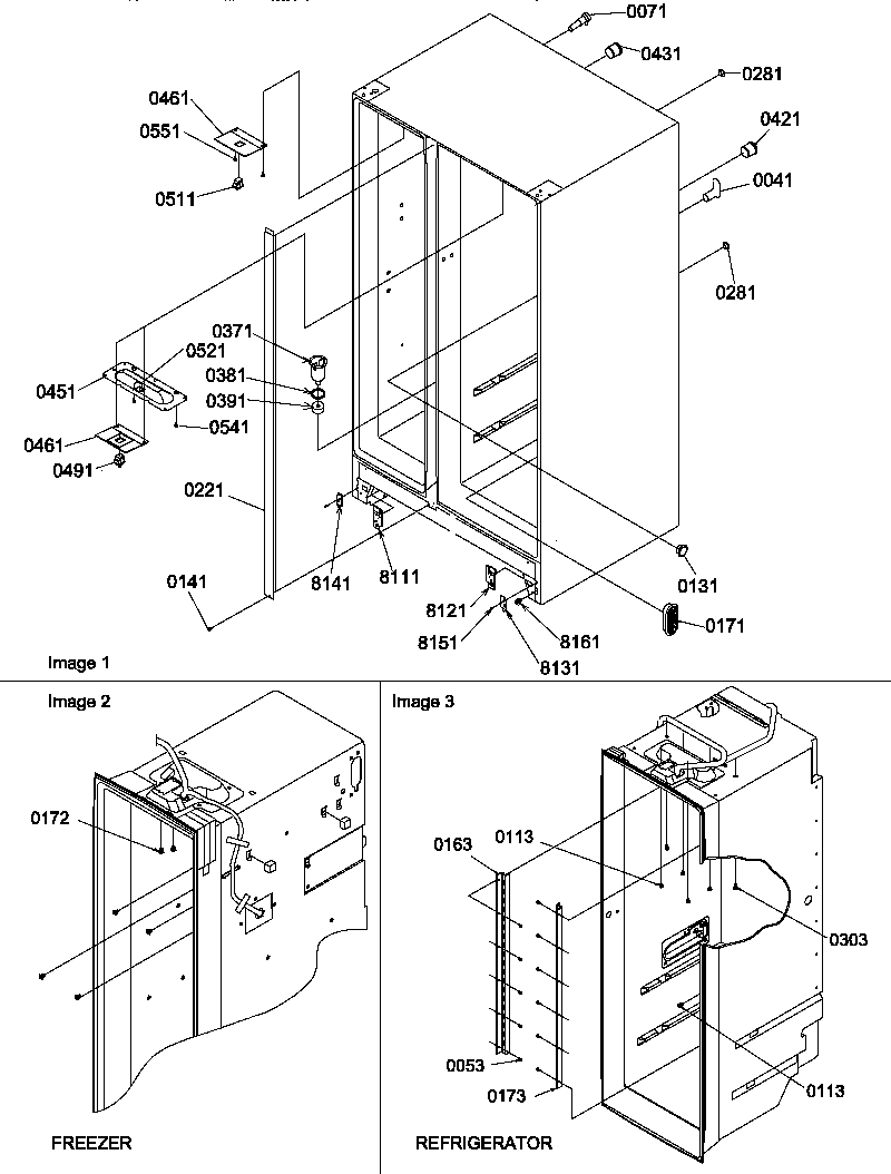 Amana SCD22TBL-P1303515WL cabinet parts diagram
