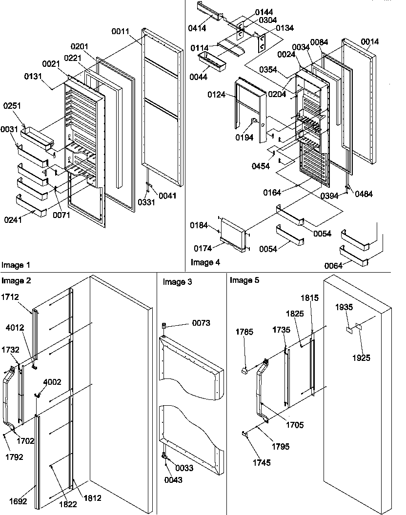 Amana SQD25VL-P1190430WL refrigerator door diagram