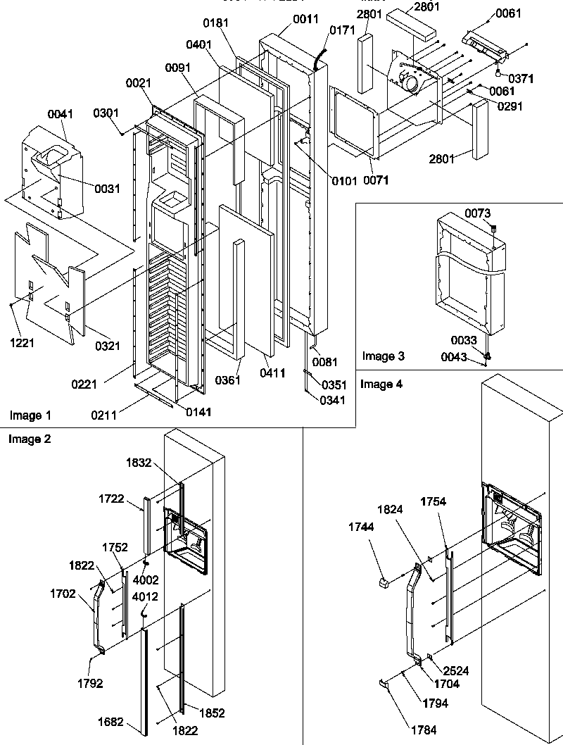Amana SQD25VL-P1190430WL freezer door diagram