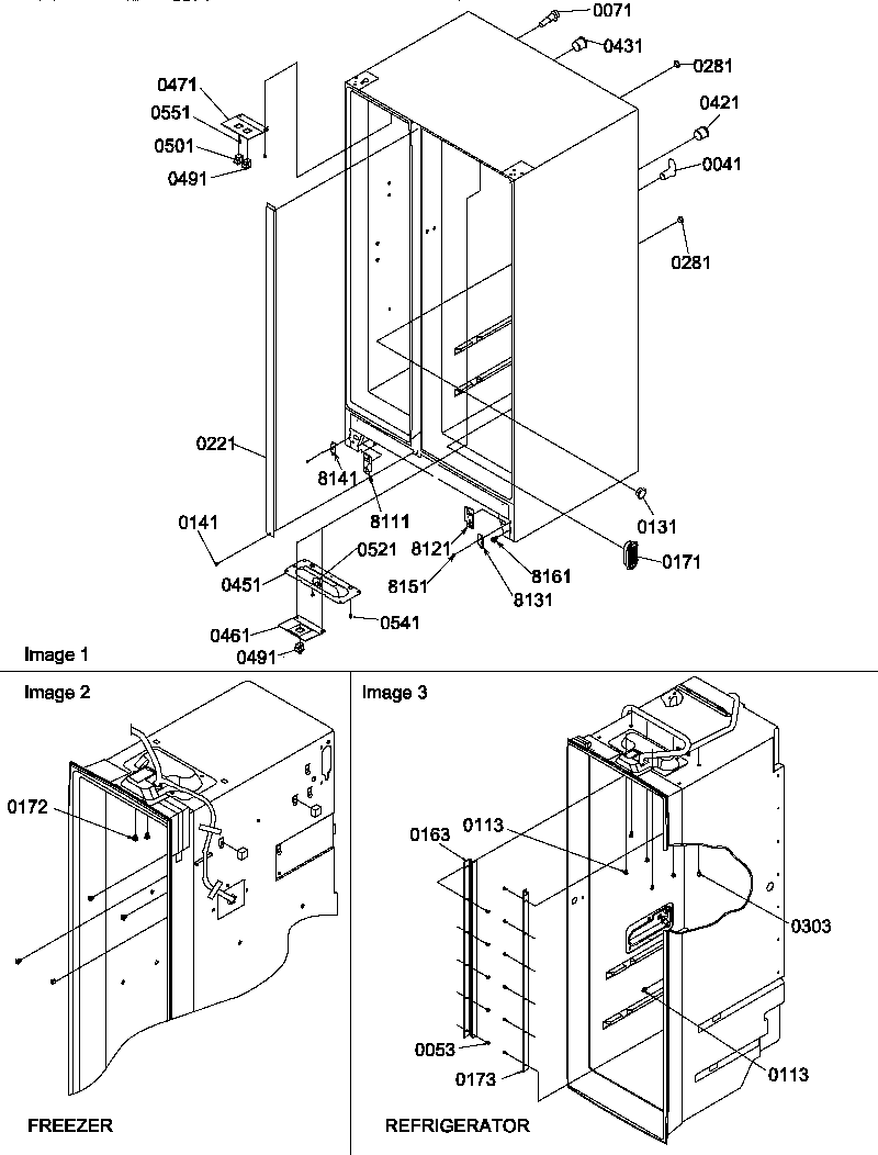 Amana SQD25VL-P1190430WL cabinet parts diagram