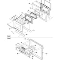Amana AOES3030WW-P1132347NWW inner cavity/latch/blower/bake and broil assy diagram