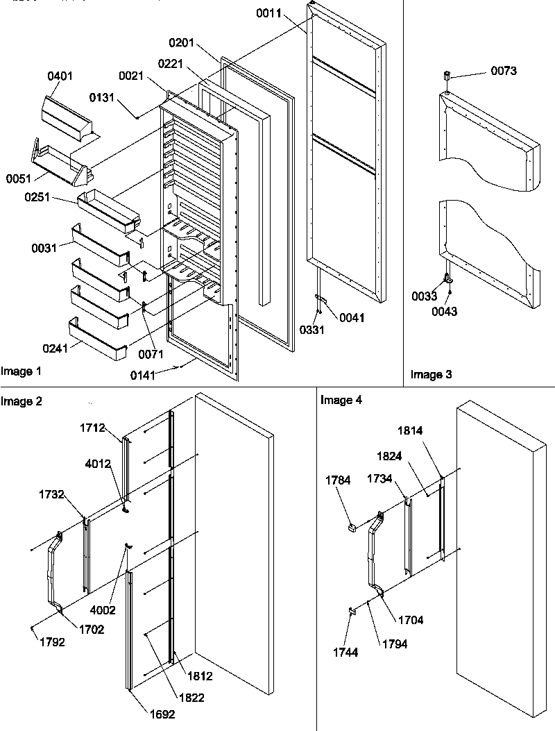Amana SMD22TBW-P1303506WW refrigerator door diagram