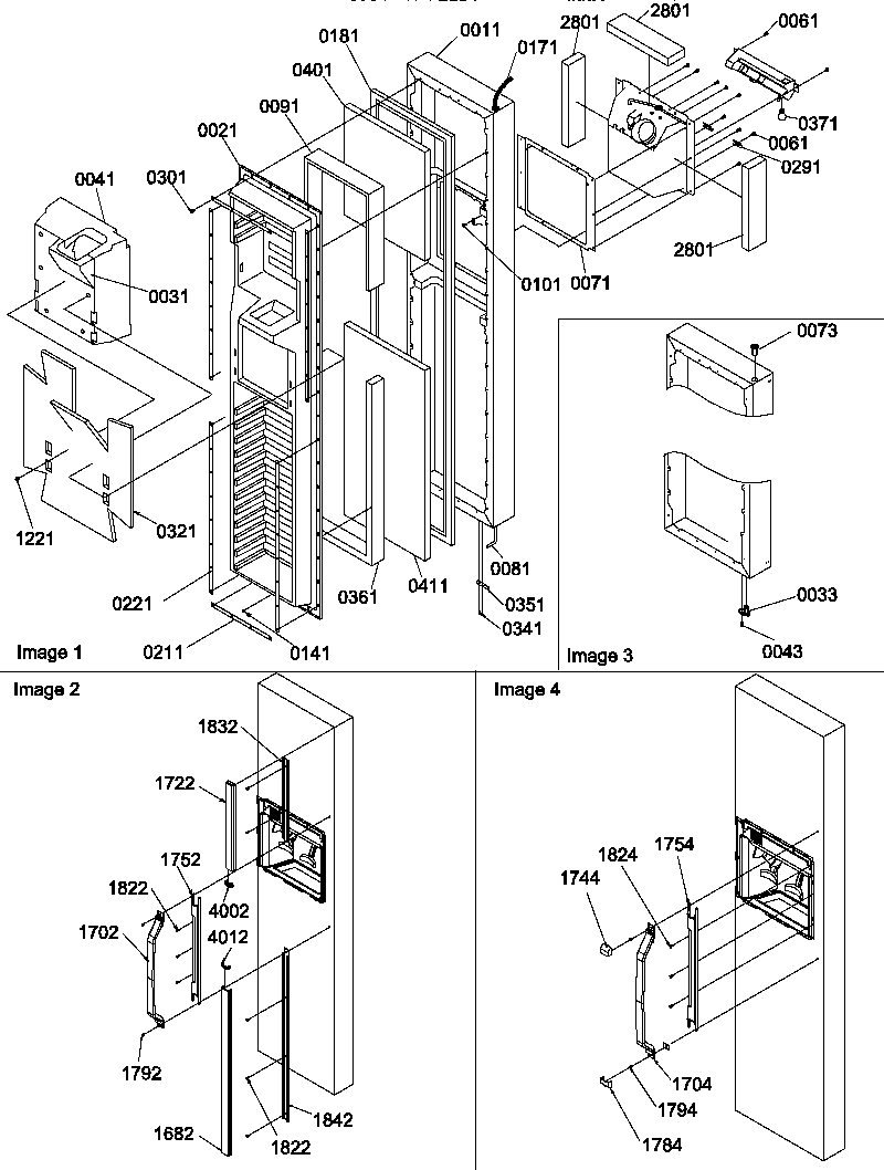 Amana SMD22TBW-P1303506WW freezer door diagram