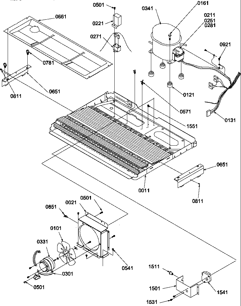 Amana SMD22TBW-P1303506WW machine compartment diagram