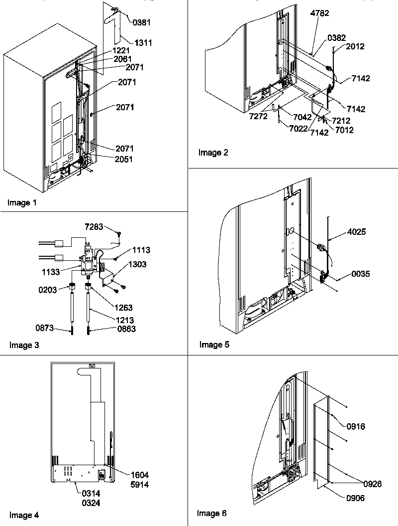 Amana SRD520TW-P1313101WW cabinet back diagram