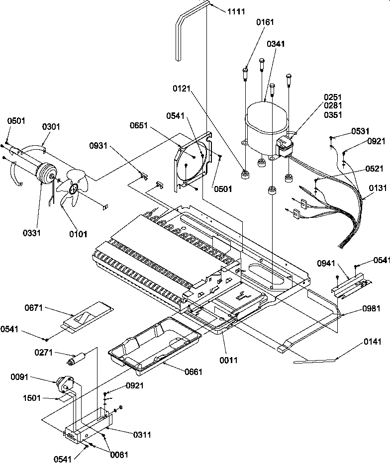Amana SRD520TW-P1313101WW machine compartment diagram