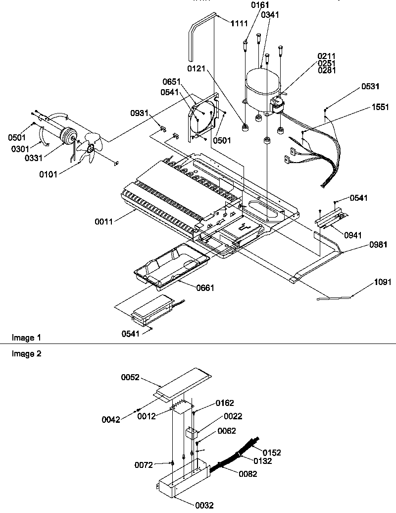 Amana SBD20TPW-P1190006WW machine compartment diagram