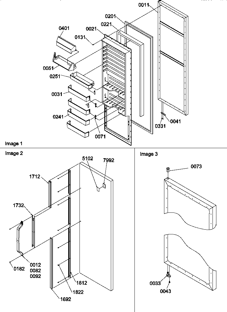 Amana SX322S2L-P1313801WL refrigerator door diagram