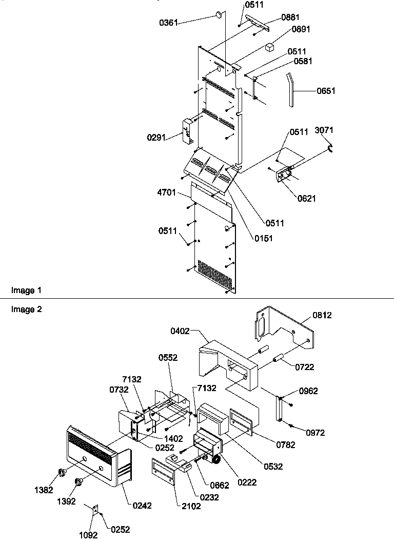 Amana SX322S2L-P1313801WL control assy diagram