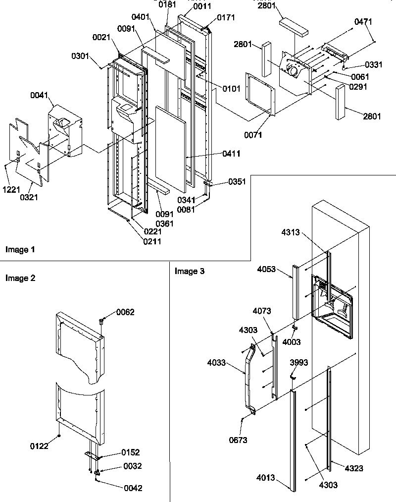 Amana SRD327S3L-P1312502WL freezer door diagram