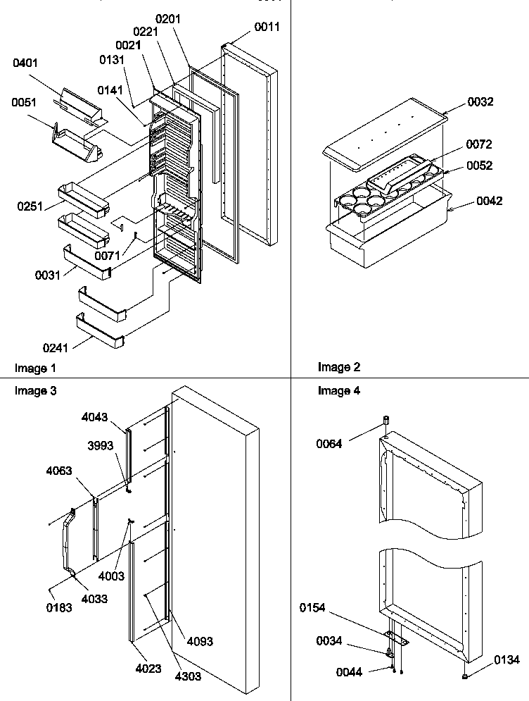 Amana SXD27TE-P1302802WE refrigerator door and accessories diagram