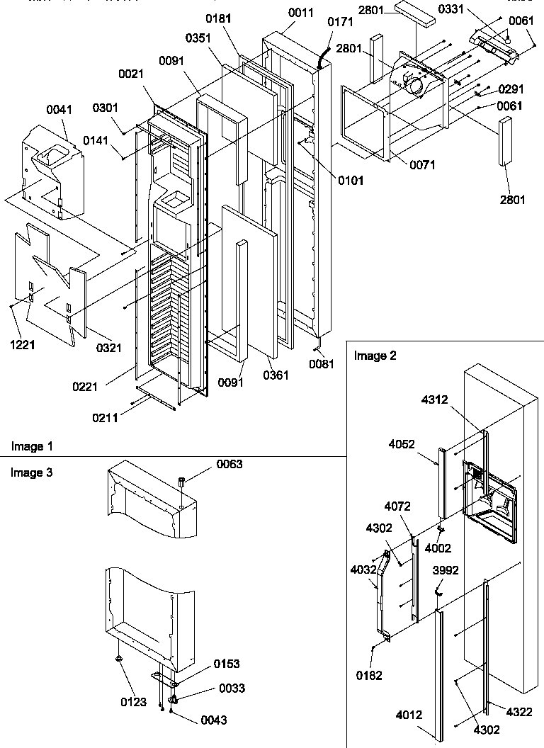 Amana SXD27TE-P1302802WE freezer door diagram
