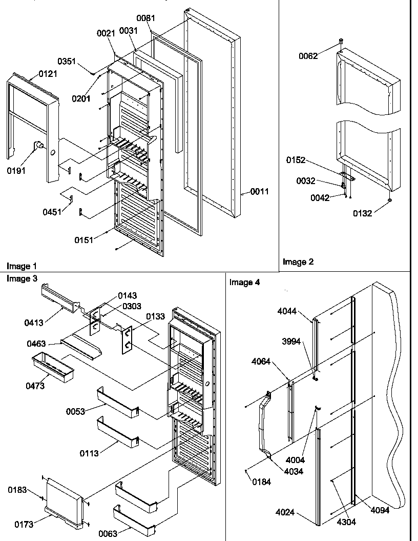 Amana SRD27S2E-P1190329WE refrigerator door diagram