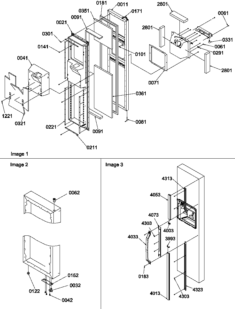 Amana SRD27S2E-P1190329WE freezer door diagram