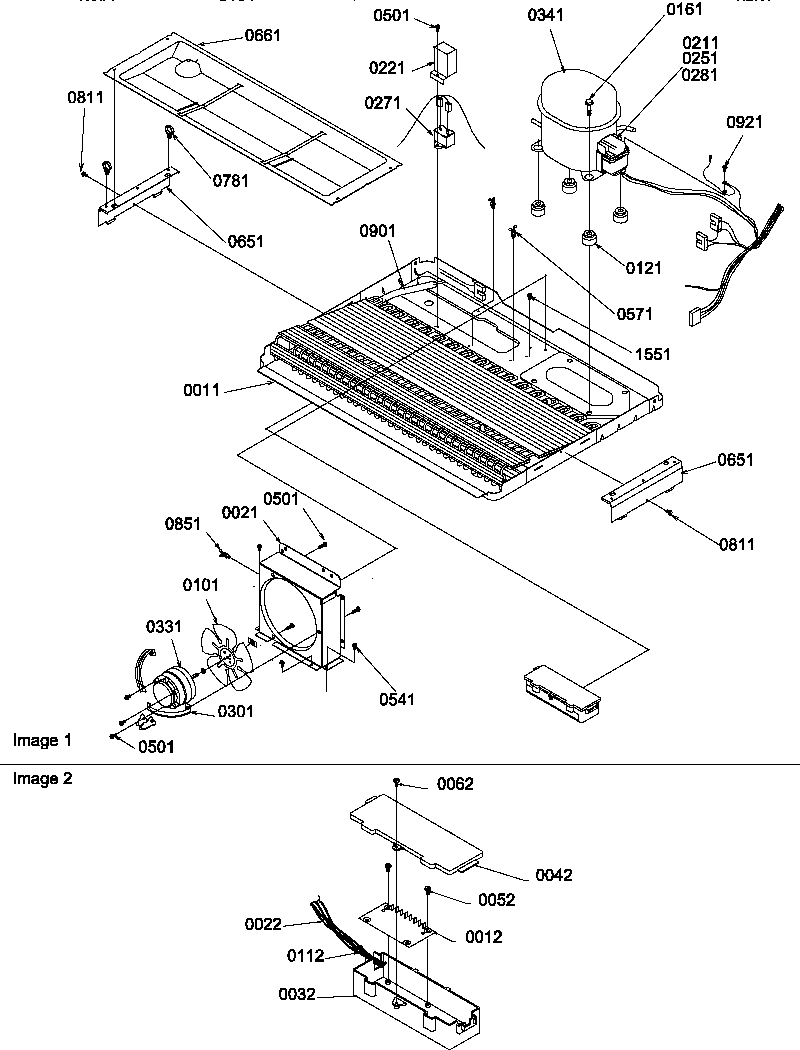 Amana SRD27S2E-P1190329WE machine compartment diagram