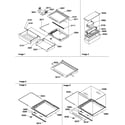 Amana SRDE520TBW-P1312402WW shelves, deli, and crisper assemblies diagram