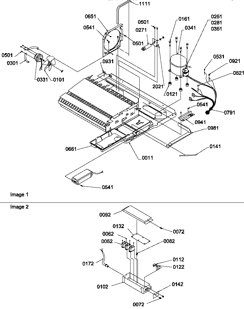 Amana SRDE520TBW-P1308702WW machine compartment diagram