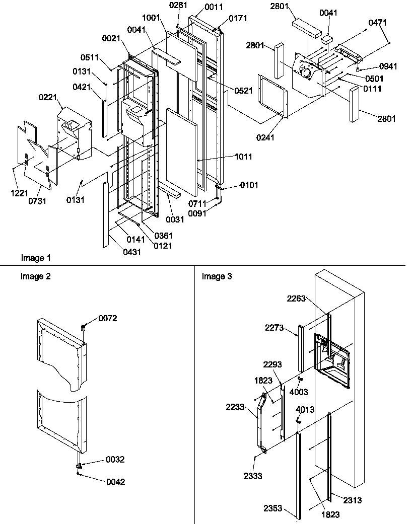 Amana SXD520TE-P1313701WE freezer door diagram