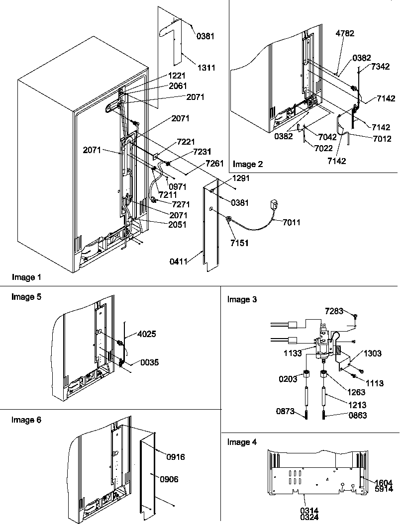 Amana SXD520TE-P1313701WE cabinet back diagram
