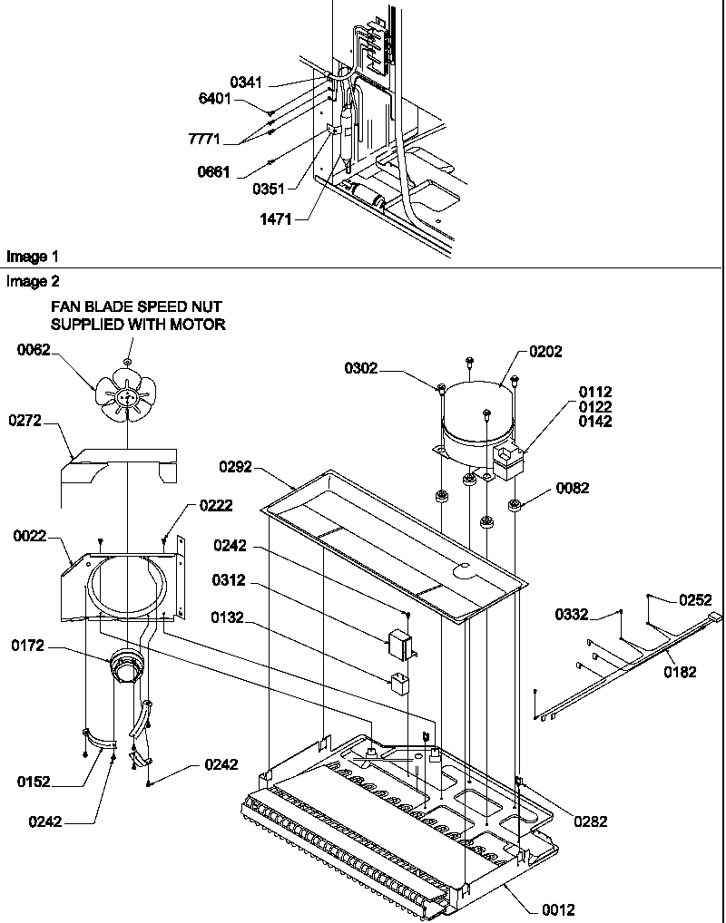 Amana TGI21VW-P1310901WW machine compartment diagram