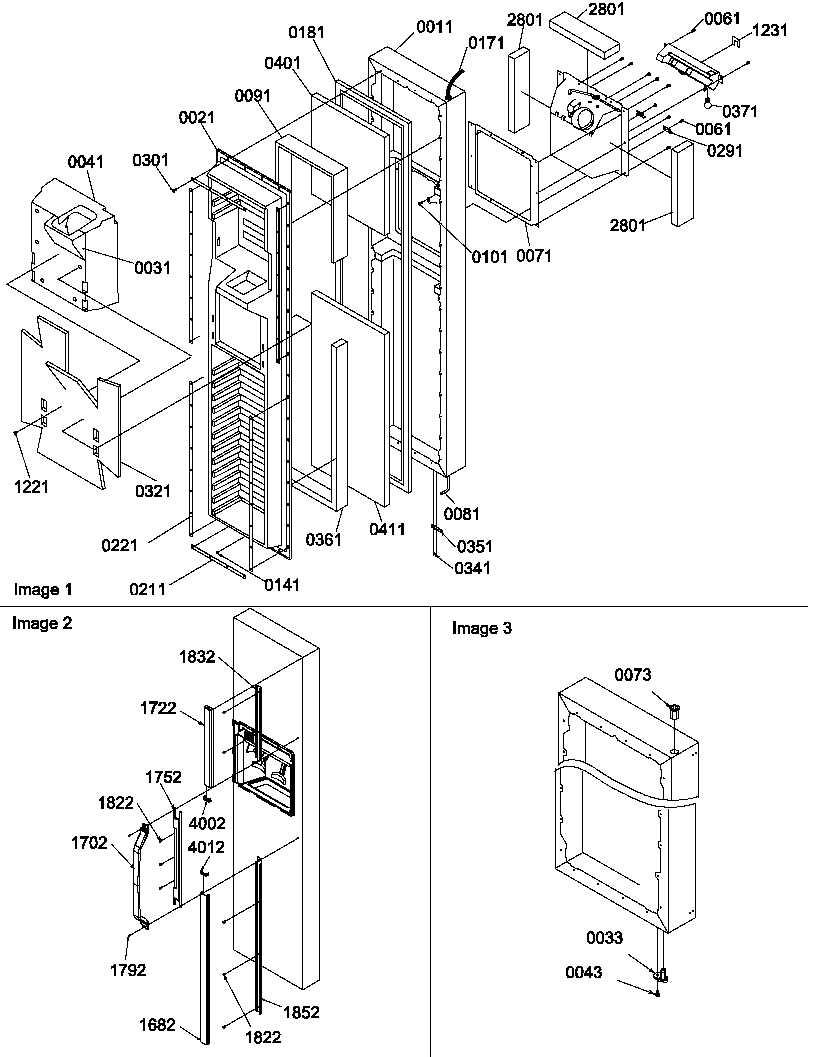 Amana SQD25TW-P1190427WW freezer door diagram