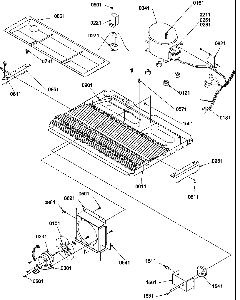 Amana SQD25TW-P1190427WW machine compartment diagram