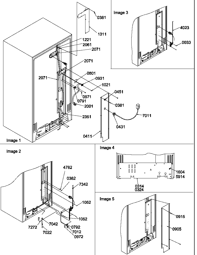 Amana SR520TW-P1312901W cabinet back diagram