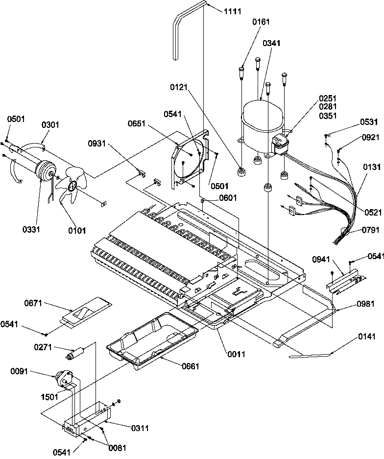 Amana SR520TW-P1312901W machine compartment diagram