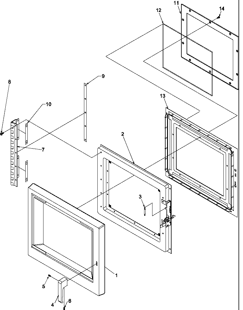 Amana CMM2000C-P1194108M door assembly diagram