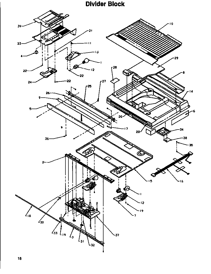 Amana TG18S3W-P1194601WW divider block diagram