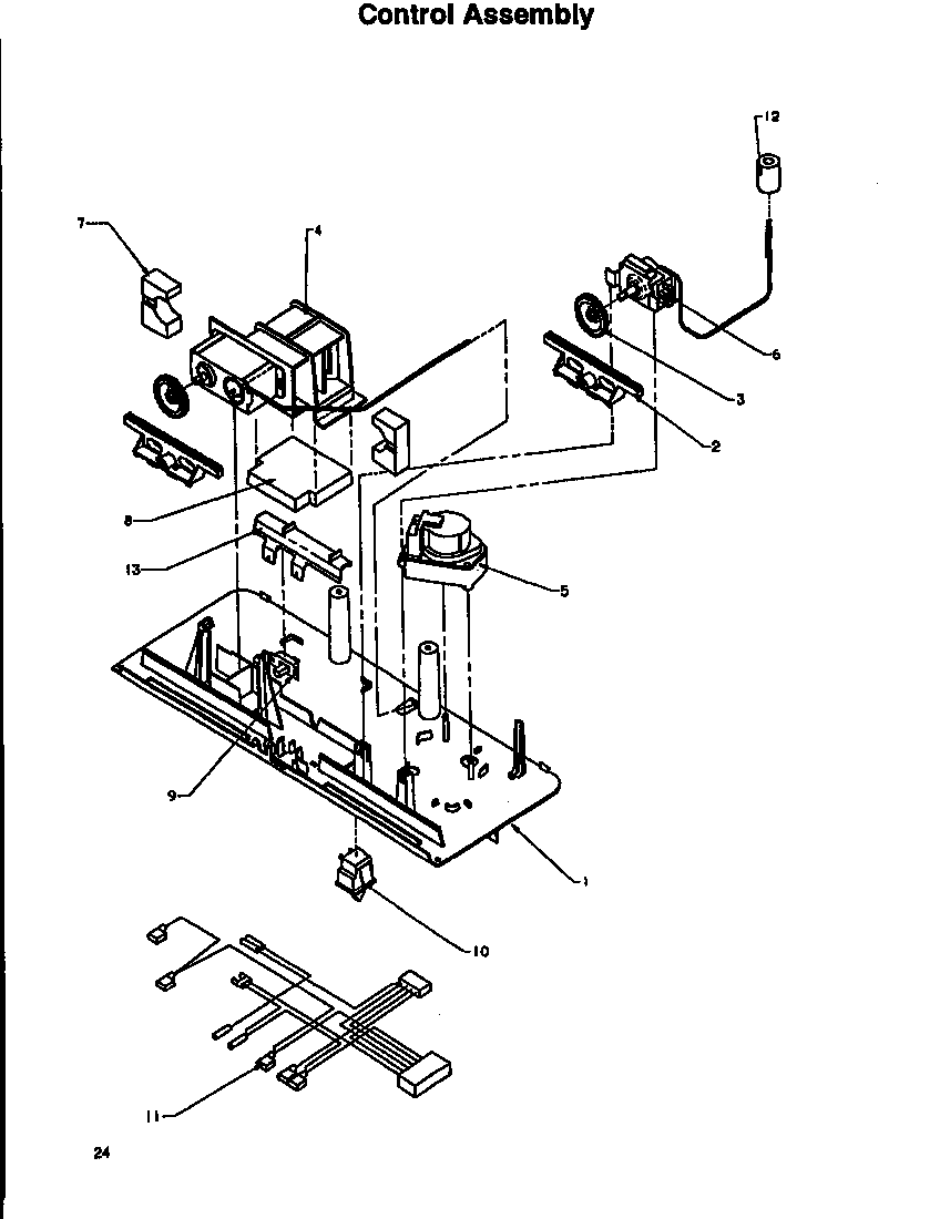 Amana TG18S3W-P1194601WW control assembly diagram