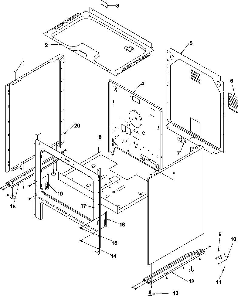 Amana ARR3100NL-P1143494NL cabinet diagram