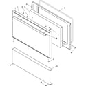 Amana ARR3100NW-P1143494NW oven door and decorative panel diagram