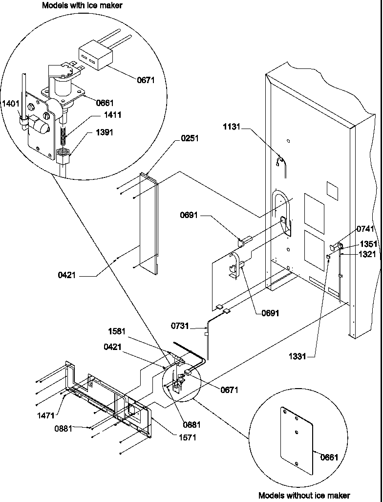 Amana BBI20TE-P1199101WE cabinet back diagram