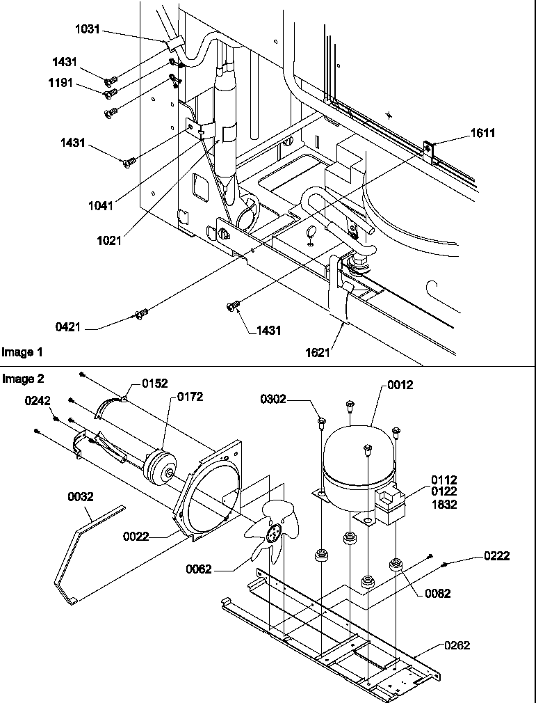 Amana BBI20TE-P1199101WE machine compartment assembly diagram