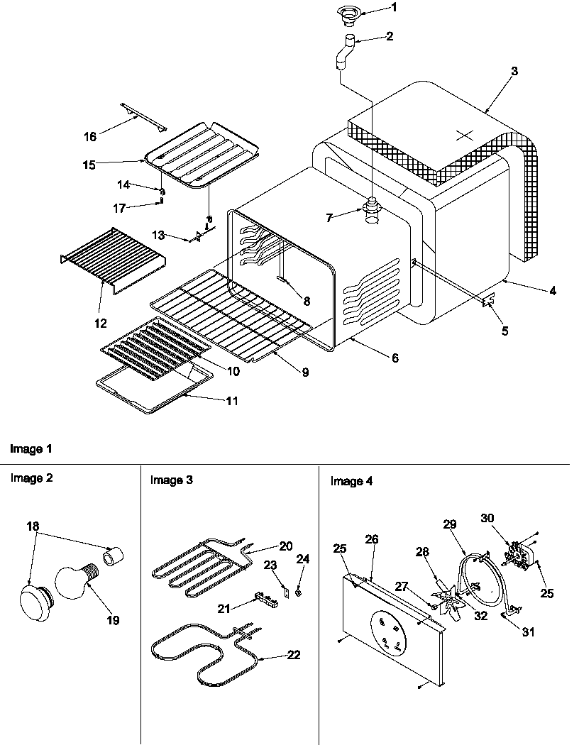 Amana ARTSC8650E-P1130650NE cavity diagram