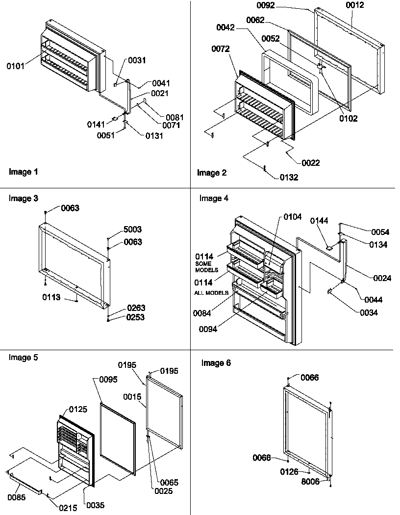 Amana TH21V2L-P1315902WL door assemblies and handles diagram