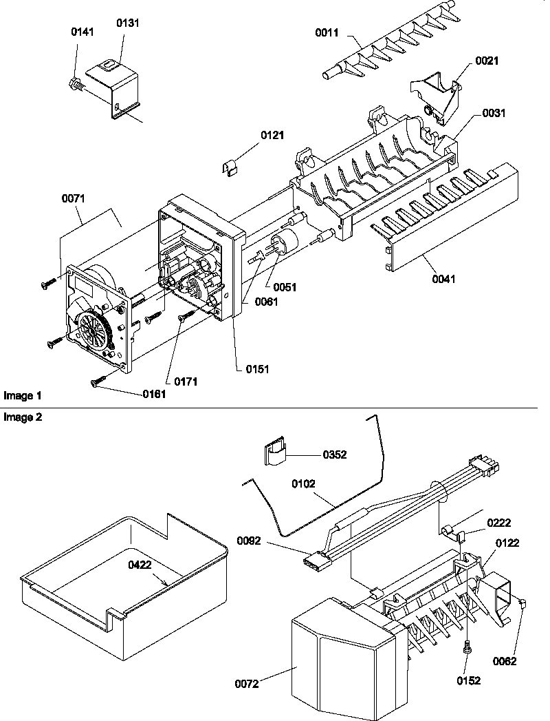 Amana TH21V2L-P1315902WL ice maker assembly parts diagram