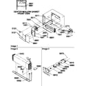 Amana TA18TL-P1304501WL evaporator and fan motor assemblies diagram