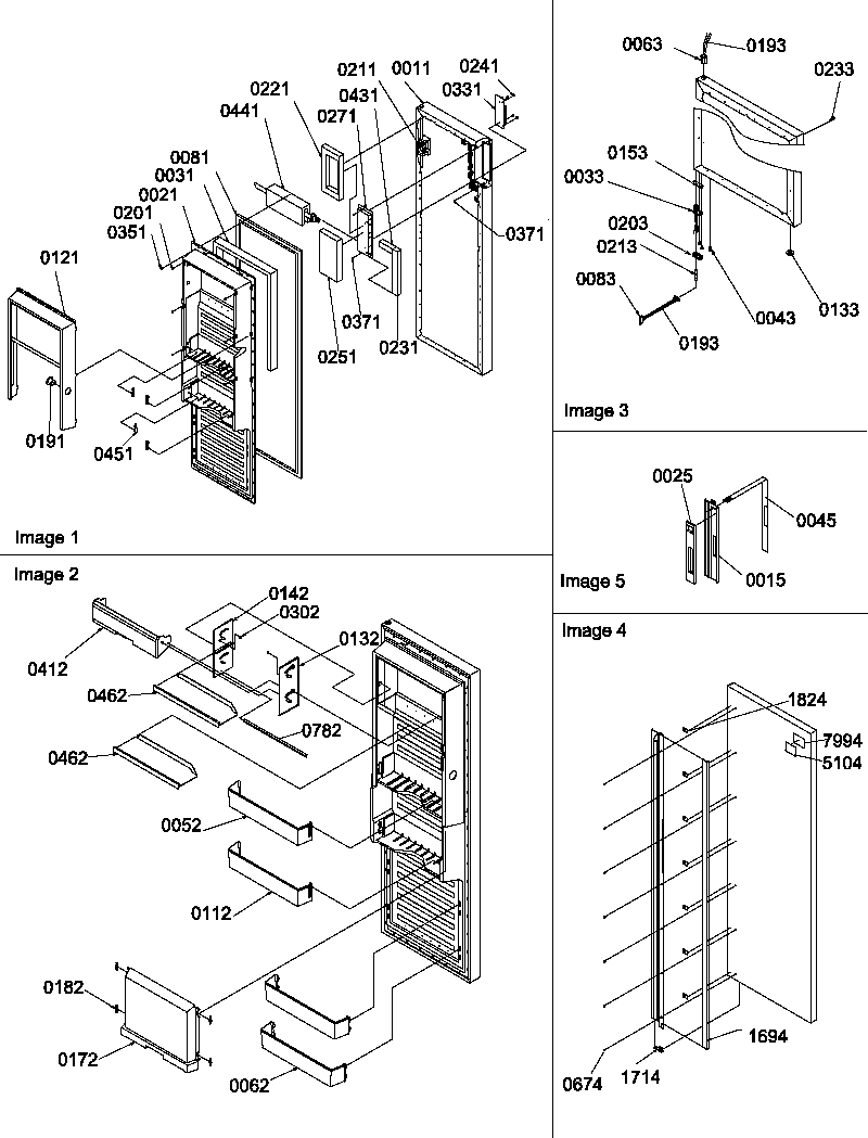 Amana SRDE327S3W-P1307103WW refrigerator door diagram
