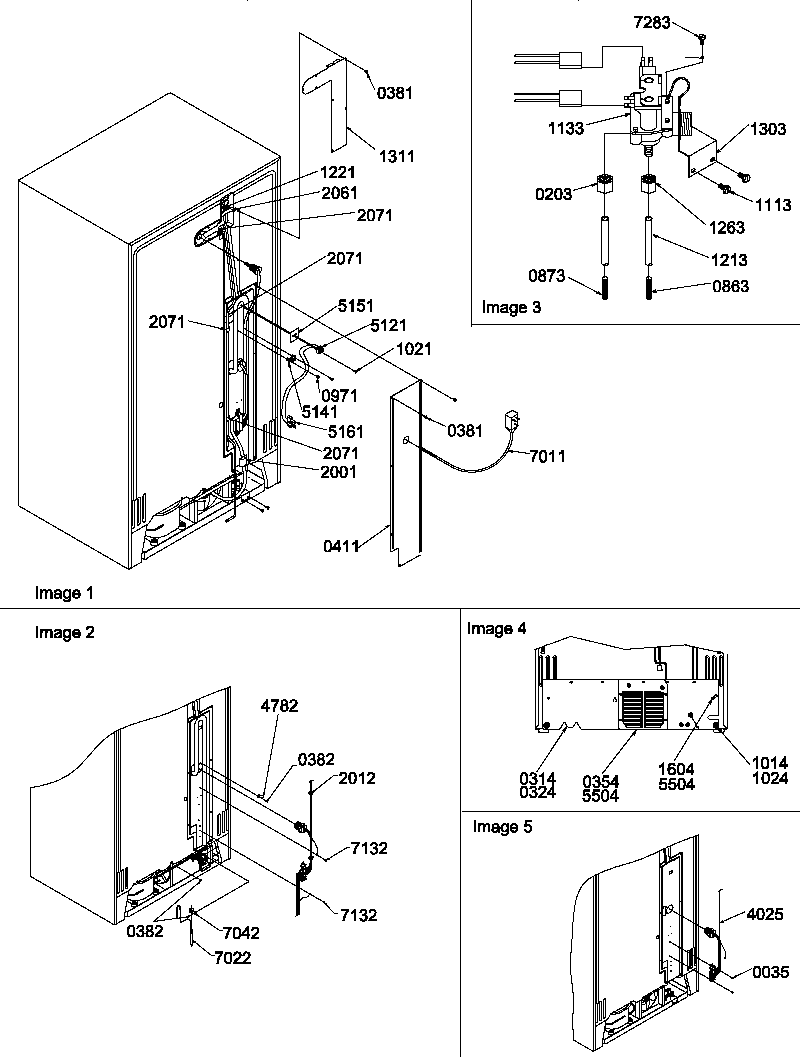 Amana SRDE327S3W-P1307103WW cabinet back diagram