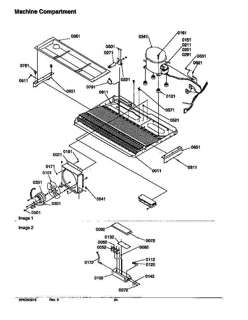Amana SRDE327S3W-P1307103WW machine compartment diagram