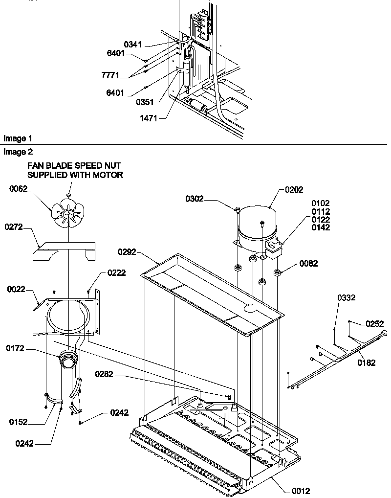 Amana TM18V2W-P1318001WW machine compartment diagram