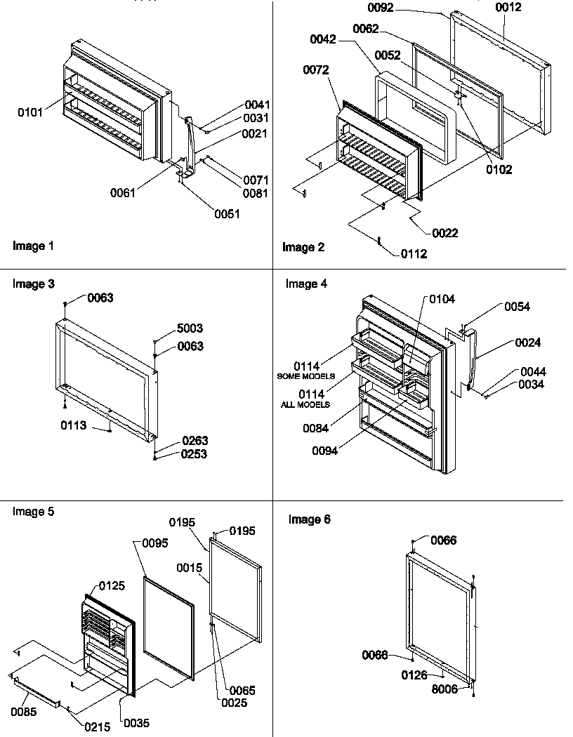 Amana TM18V2W-P1318001WW door assemblies and handles diagram