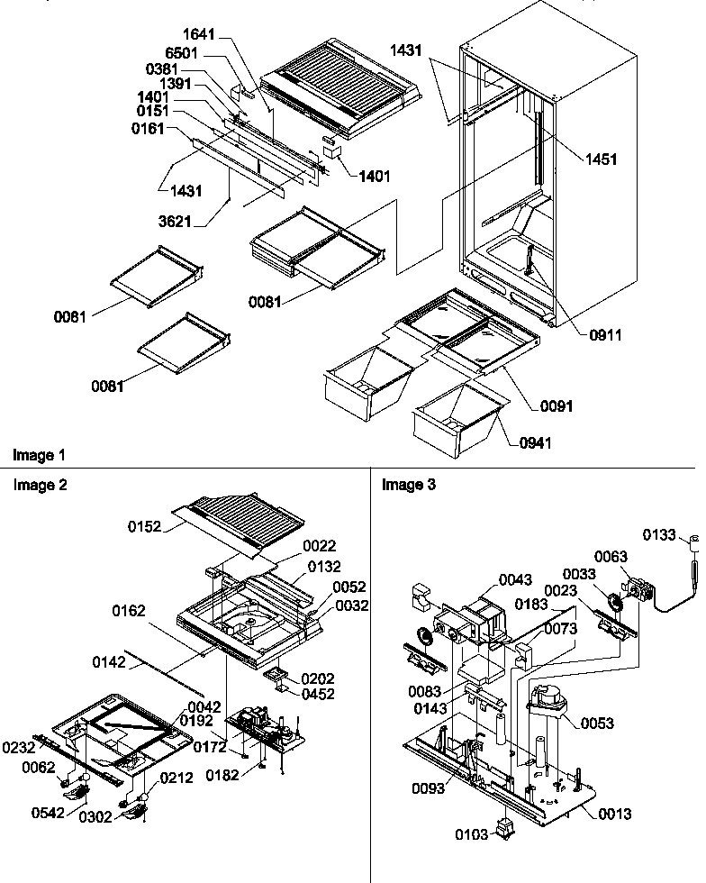 Amana TH18V2L-P1315701WL interior cabinet/drain block and control assembly diagram