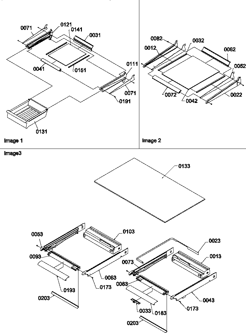 Amana TH18V2L-P1315701WL shelving assemblies diagram