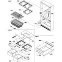 Amana BX20S5W-P1196504WW shelving assemblies diagram