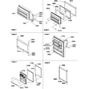Amana TZI18V2W-P1319002WW door assemblies and handles diagram